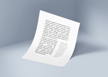 Free A4 Paper PSD Mockup