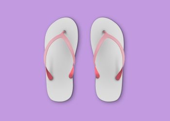 Free Beach Slippers Mockup Template