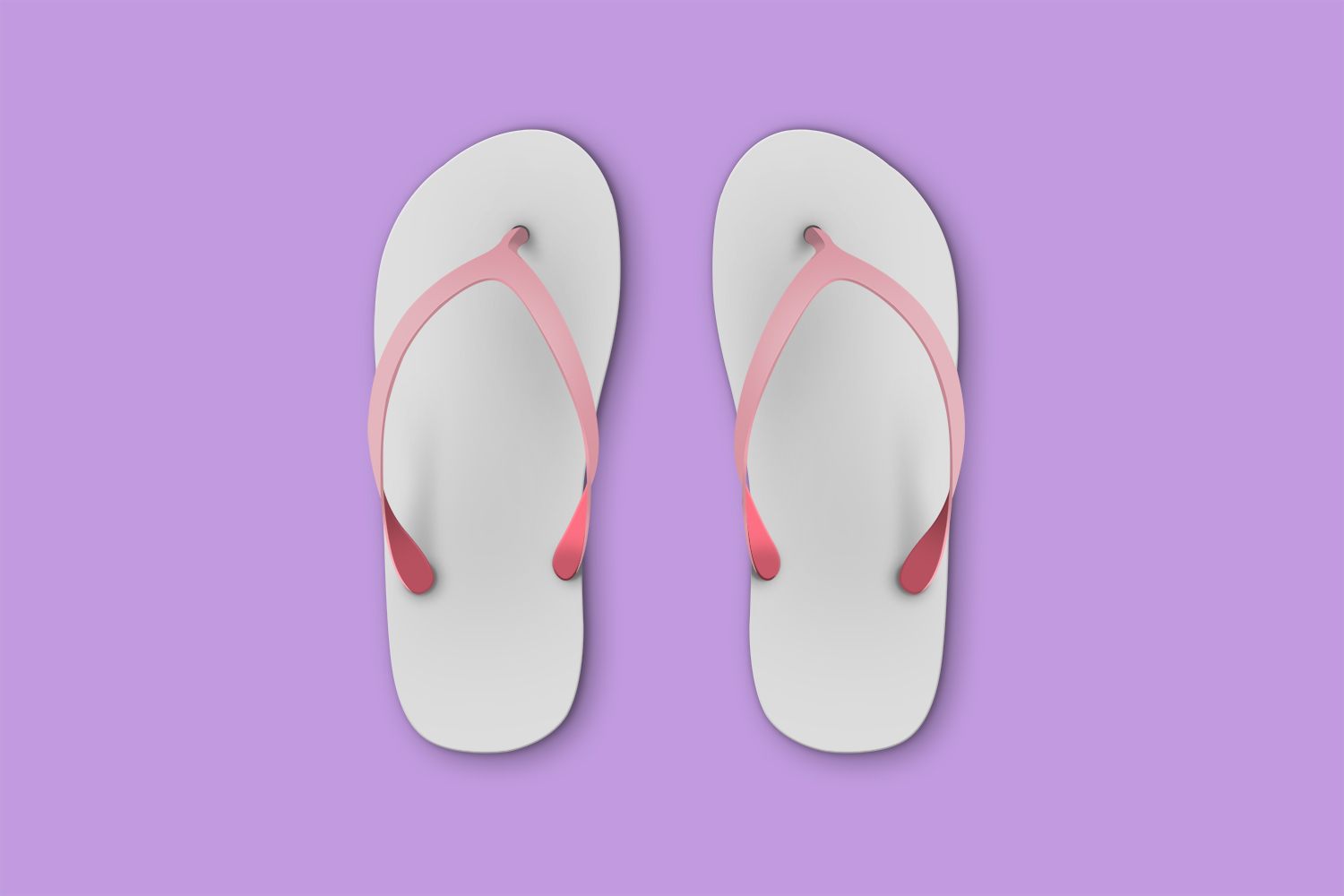 Free Beach Slippers Mockup Template