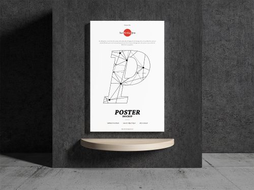 Free Concrete Interior Poster Mockup