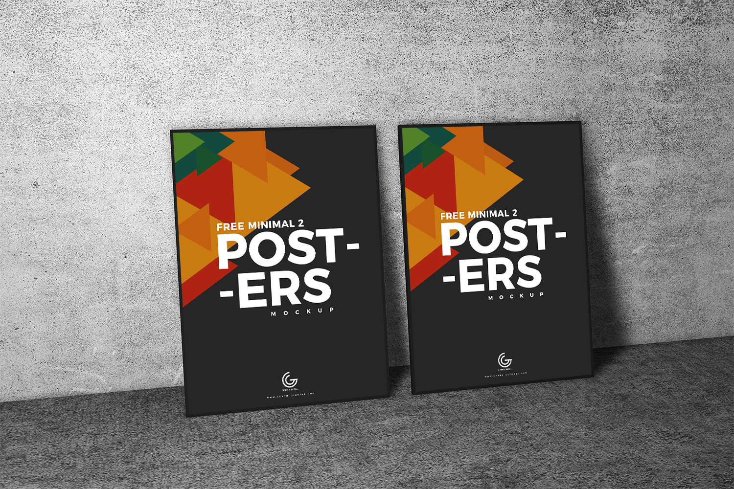 Free Minimal Two Posters Mockup