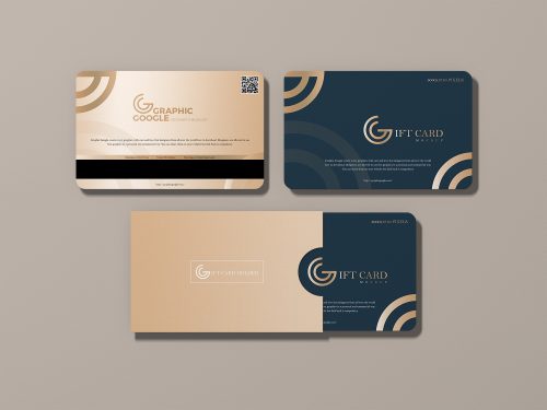 Free Modern Gift Card Mockup