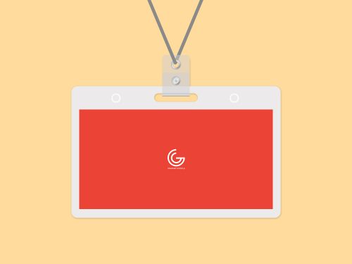 Free Name Tag Badge Mockup