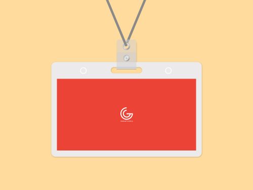 Free Name Tag Badge Mockup