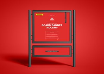 Free Outdoor Advertising Board Banner Mockup