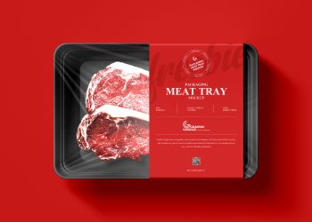 Free Packaging Meat Tray Mockup