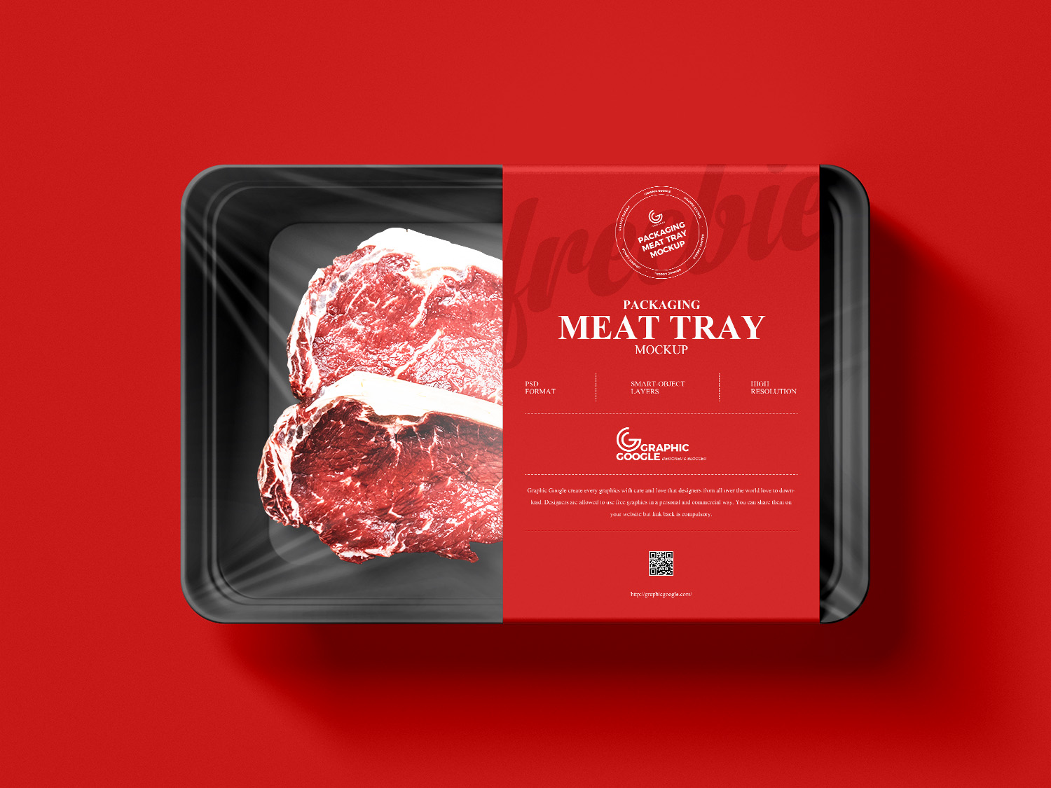 Free Packaging Meat Tray Mockup