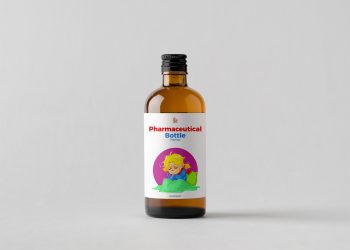 Free Pharmaceutical Bottle Mockup