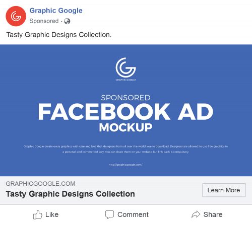 Free Sponsored Facebook Ad Mockup