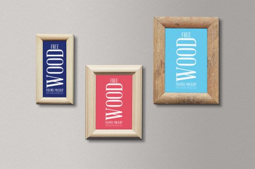 Free Wood Frames Mockup