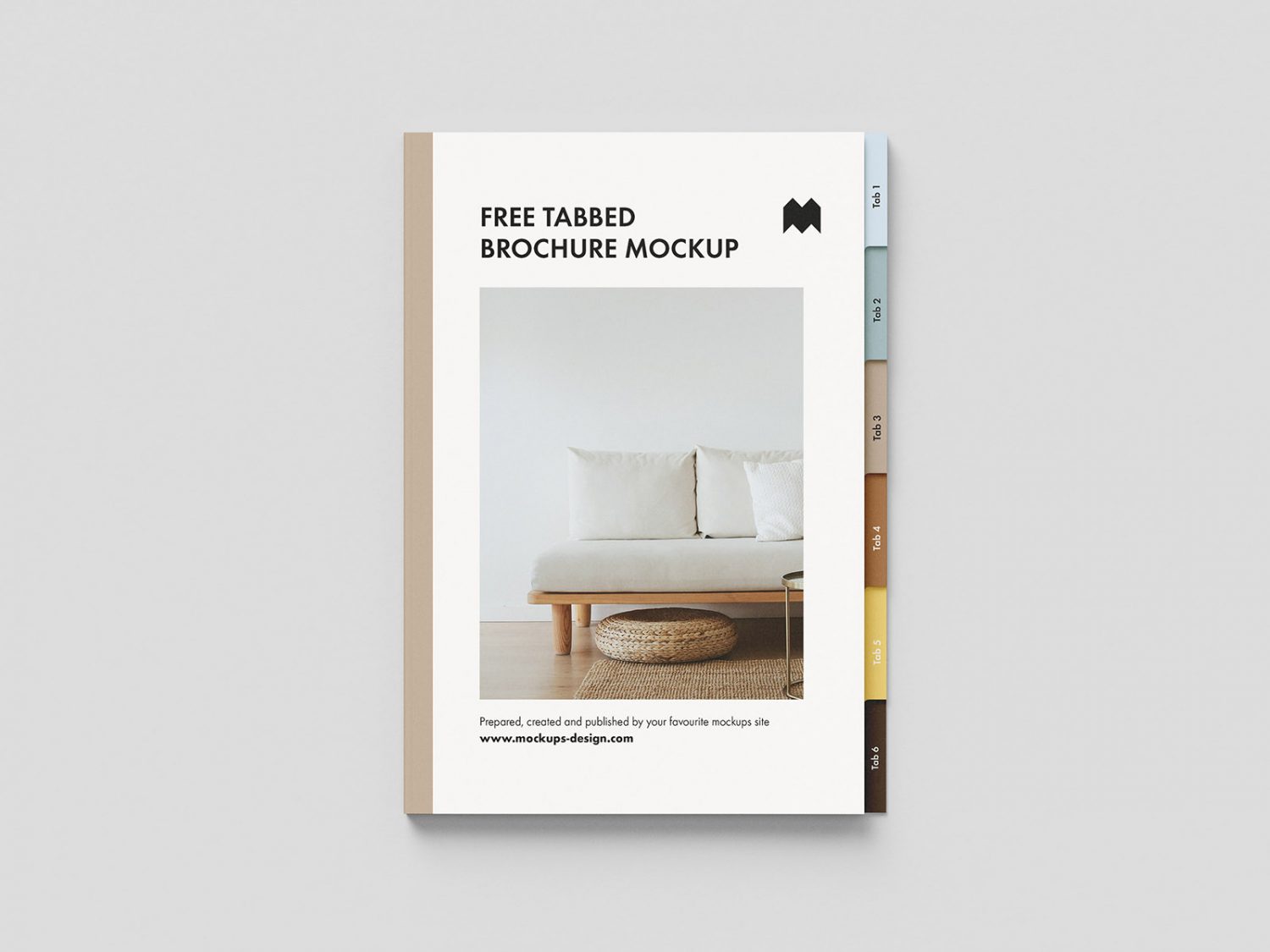 Free Brochure with Tabs Mockup