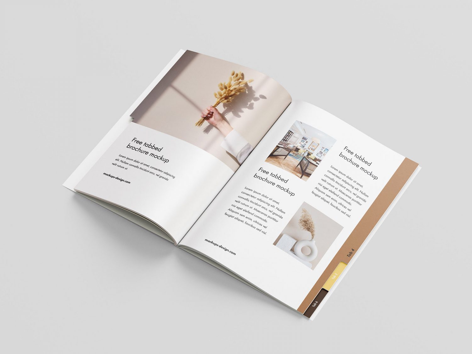 Free Brochure with Tabs Mockup