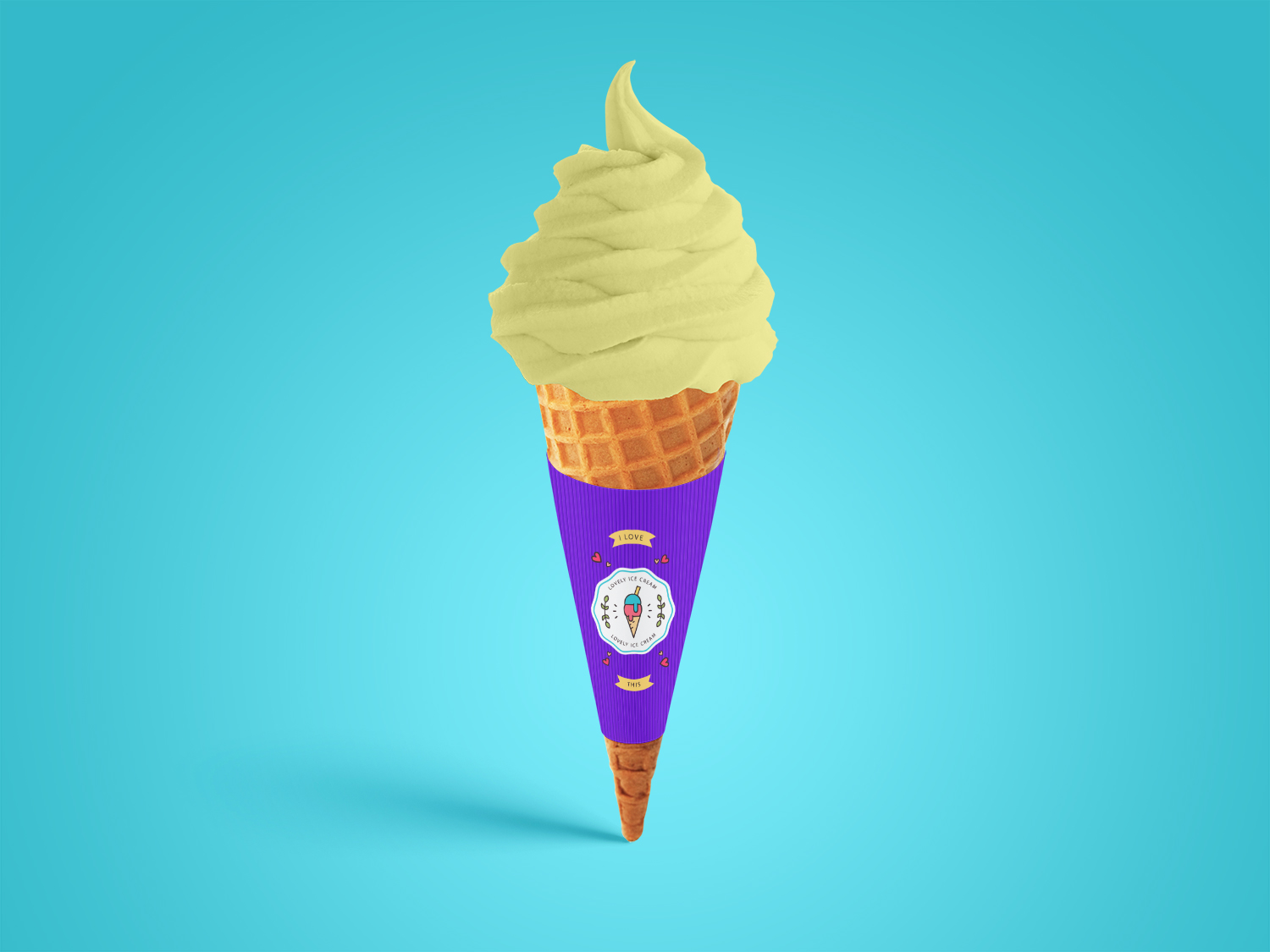 Ice Cream Cone Mockup