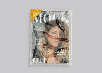 Free Magazine in Foil mockup