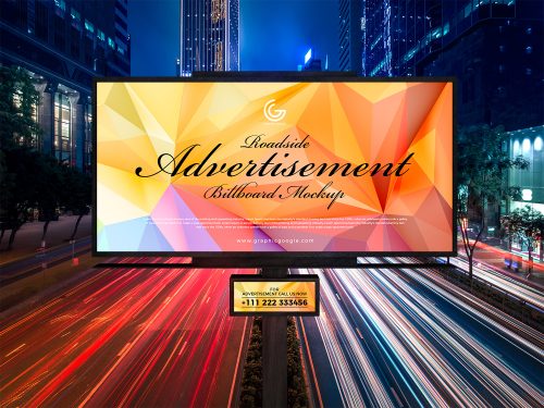 Outdoor Advertisement Billboard Mockup