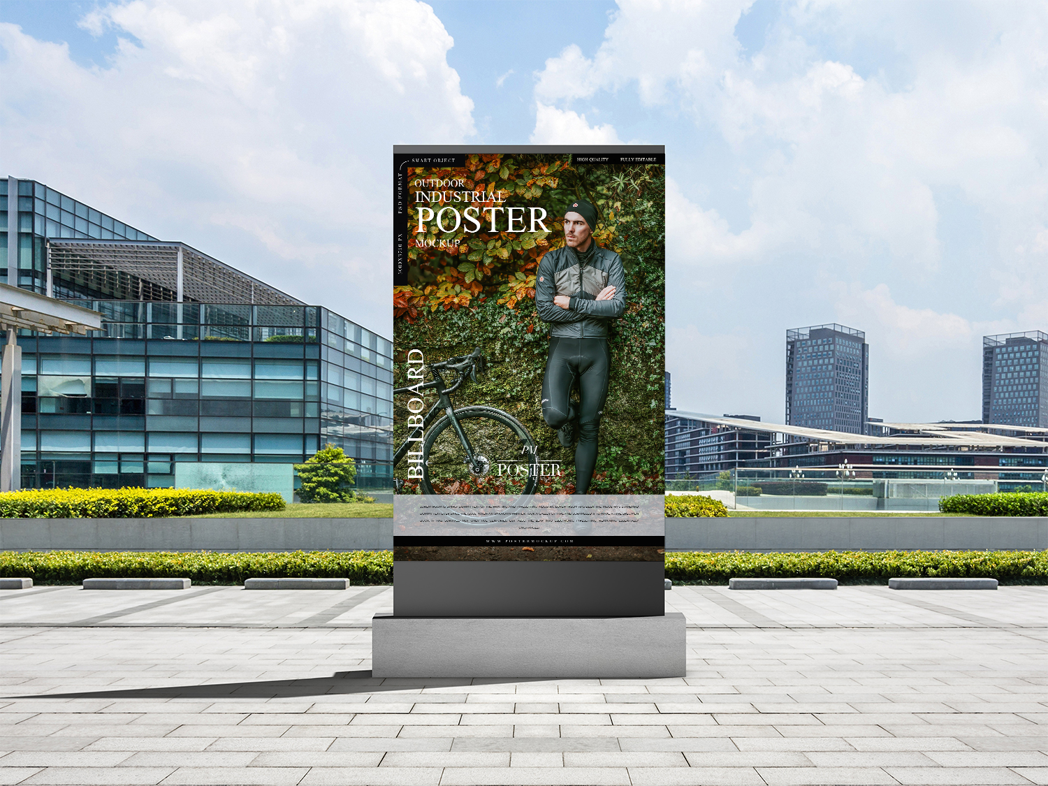 Free Outdoor Advertisement Poster Billboard Mockup