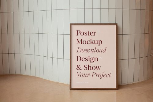 Poster on the Floor Mockup