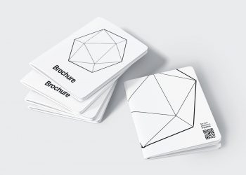 Rounded Corners Brochures Mockup