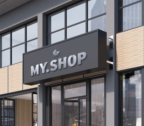 Shop Facade Logo Mockup