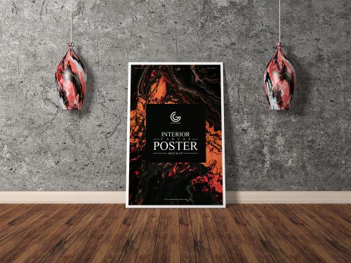Vertical Canvas Poster Free Mockup