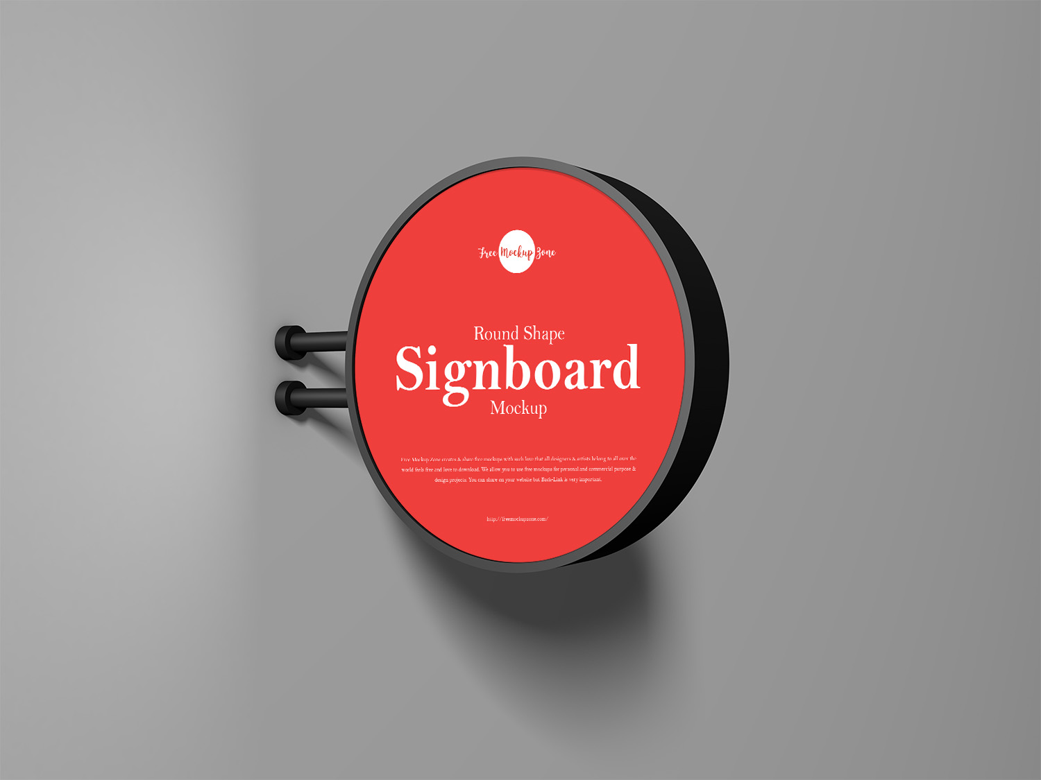 Wall Outdoor Signboard Mockup