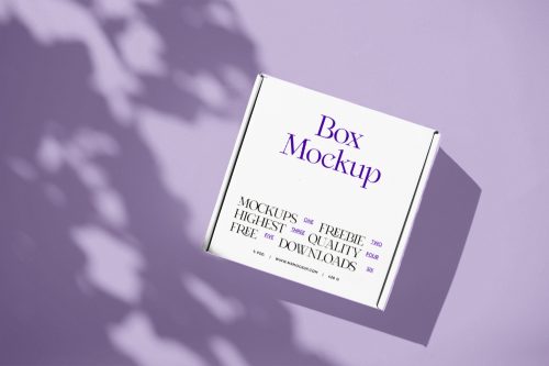 White Square Box Mockup