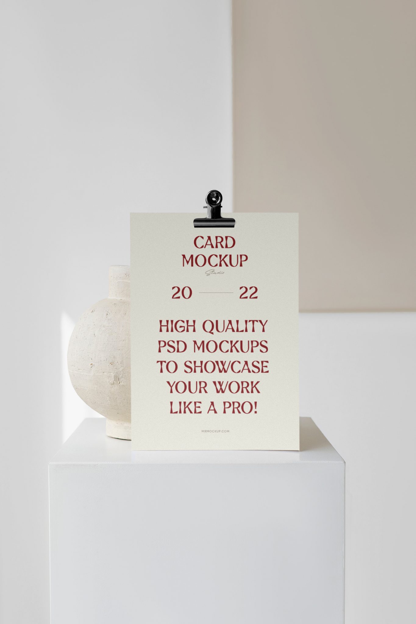 Card with Vase Free Mockup | Free Mockup World