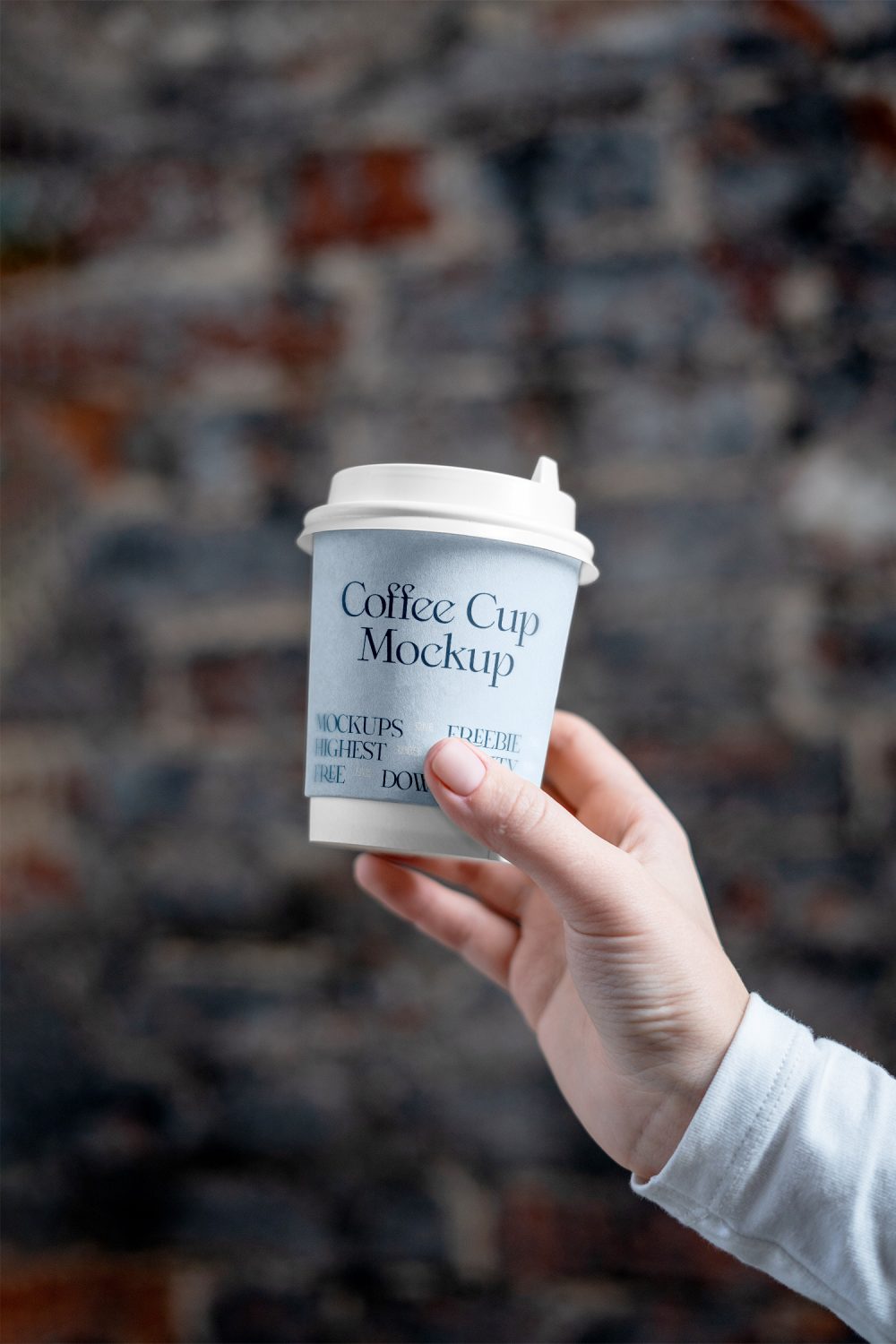 Coffee Cup in Hand Free Mockup