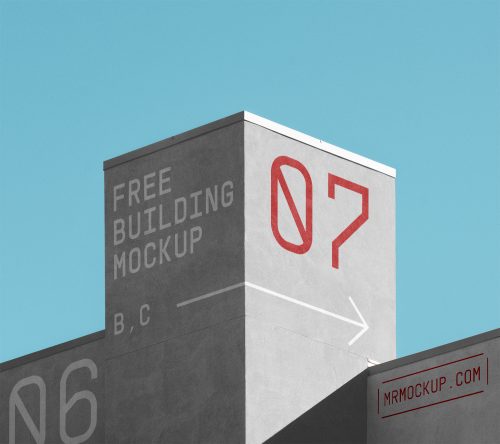 Concrete Building Free Mockup