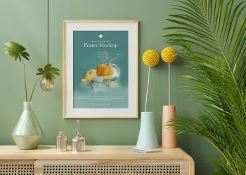 Free Fabulous Interior Wall Poster Mockup