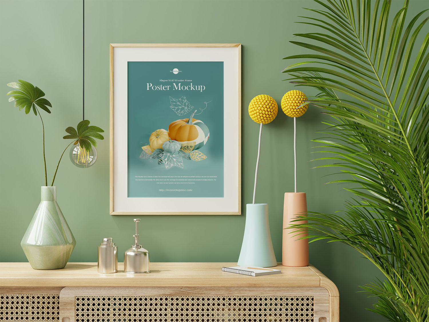 Free Fabulous Interior Wall Poster Mockup