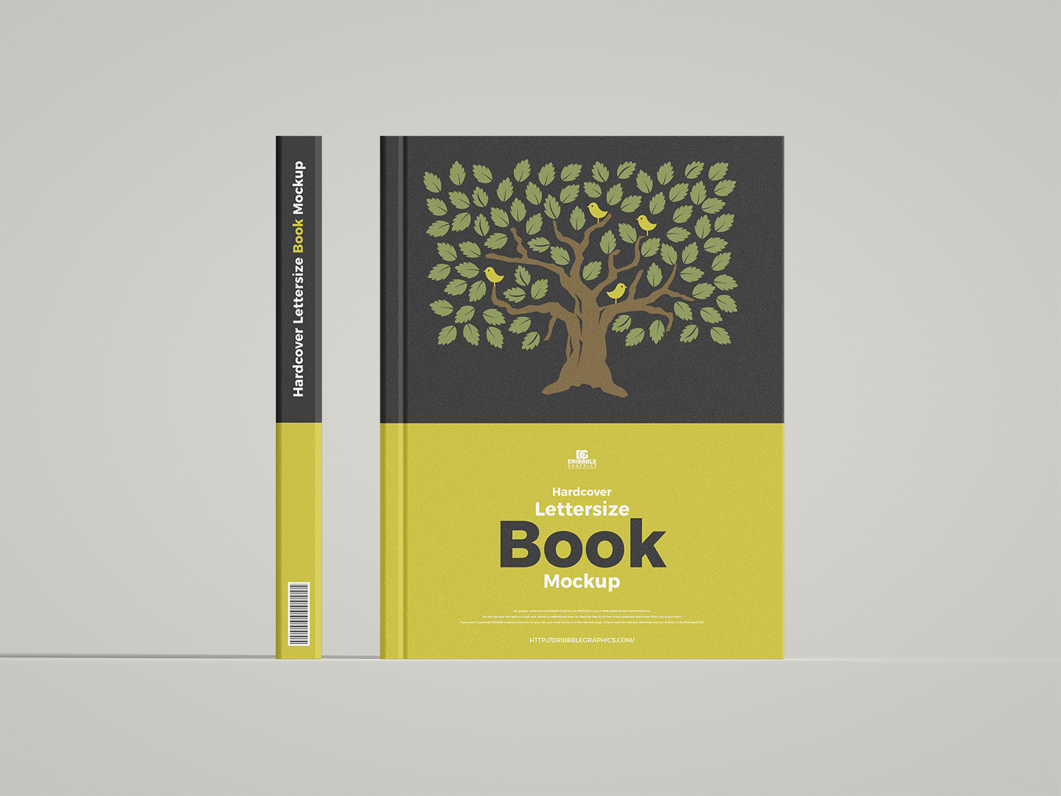 Free Hardcover Lettersize Book Mockup