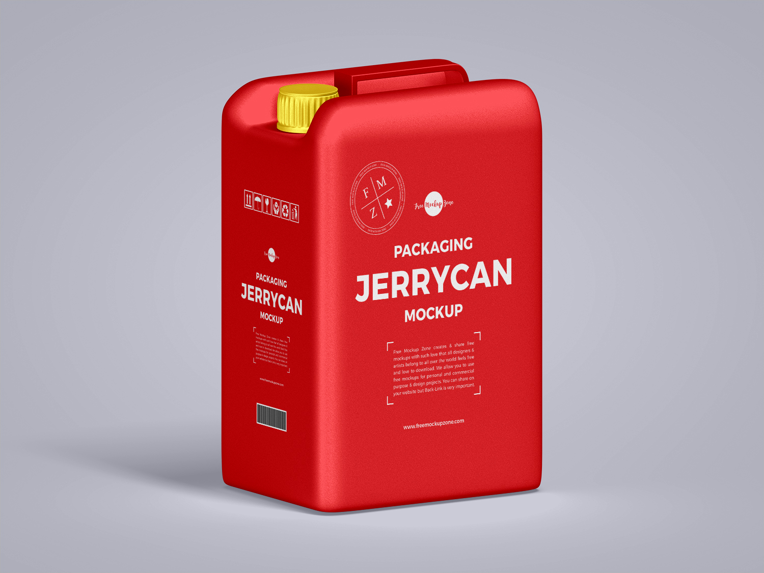 Free Jerrycan Packaging Mockup
