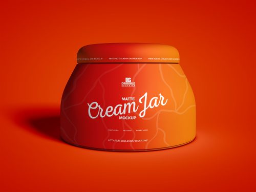 Free Matte Cream Jar Mockup