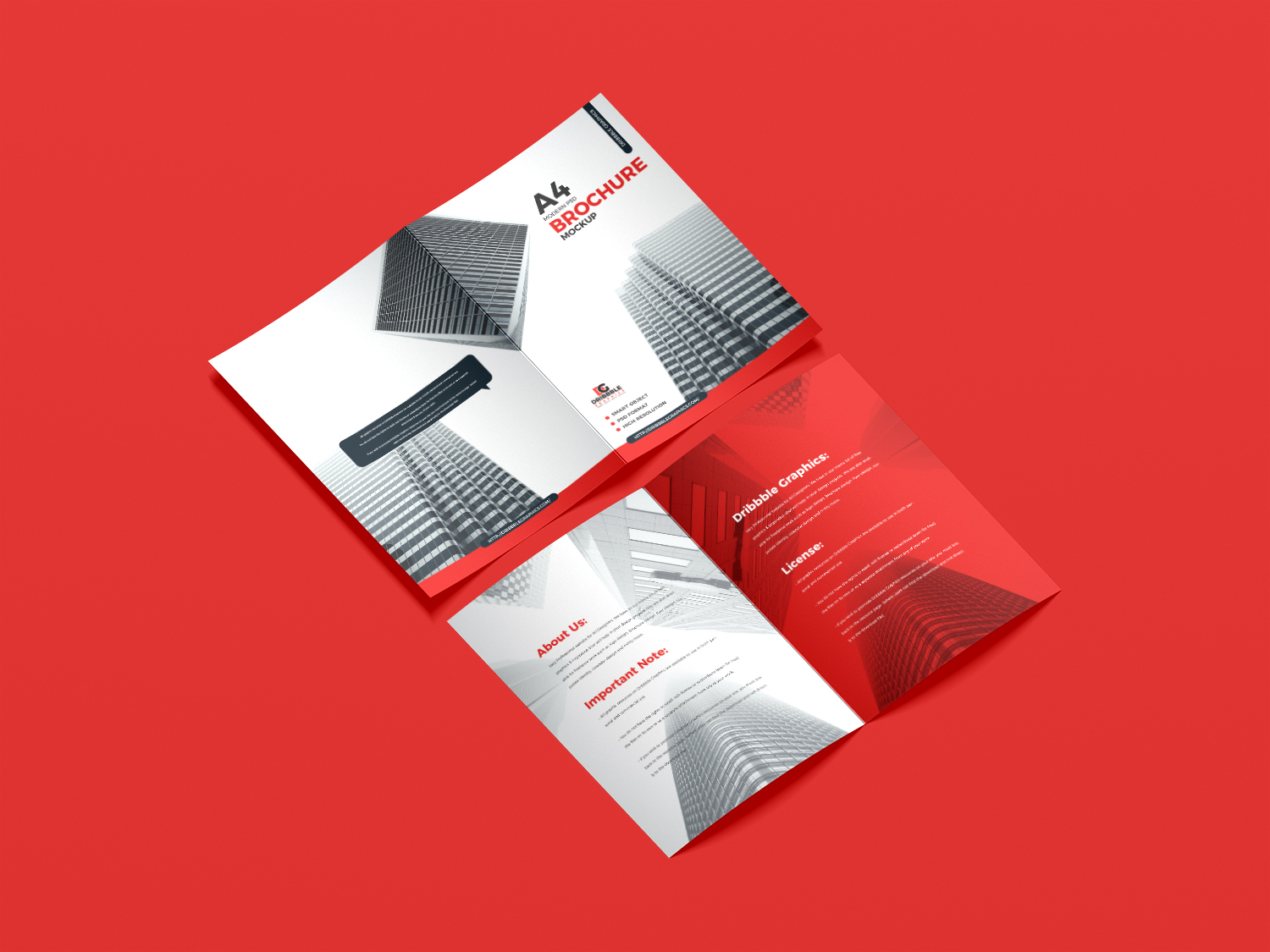 Free Modern PSD A4 Brochure Mockup