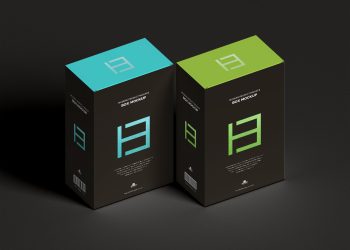 Free Modern Product Package Box Mockup