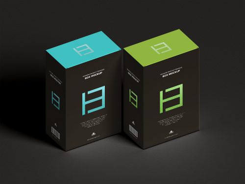 Free Modern Product Package Box Mockup