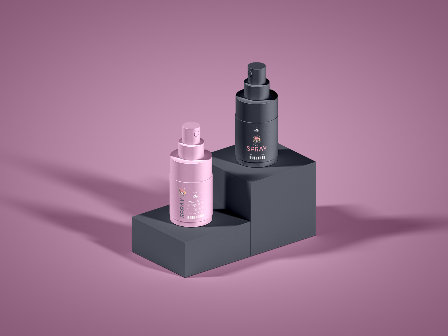 Free Modern Spray Bottle Mockup