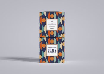 Free Square Packaging Boxes Mockup