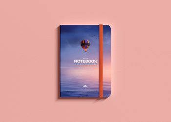 Free Top View Notepad Mockup