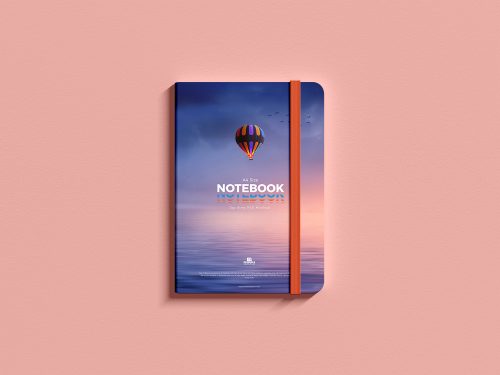 Free Top View Notepad Mockup