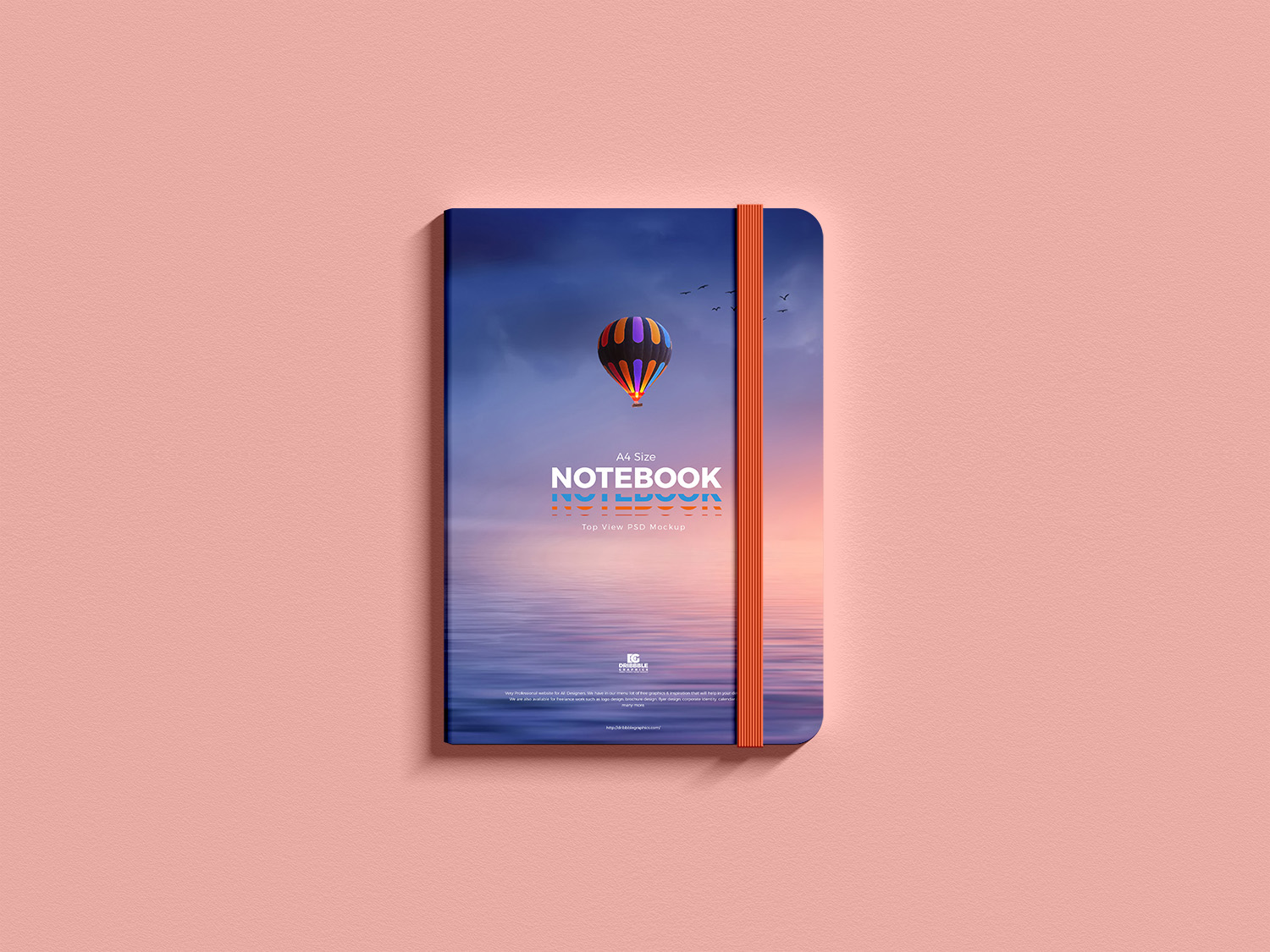 Free Top View Notepad Mockup