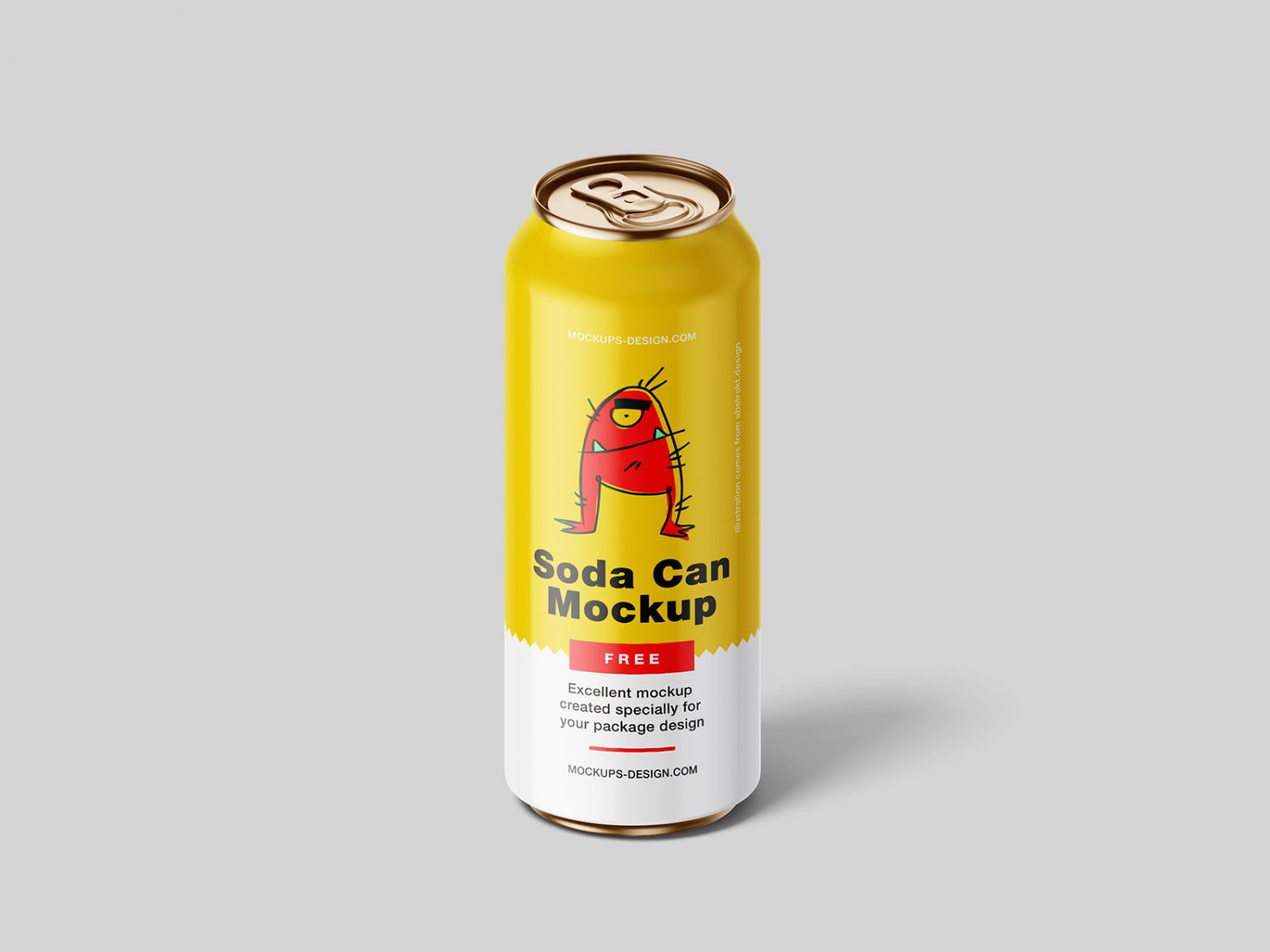 Free Soda Can Mockup