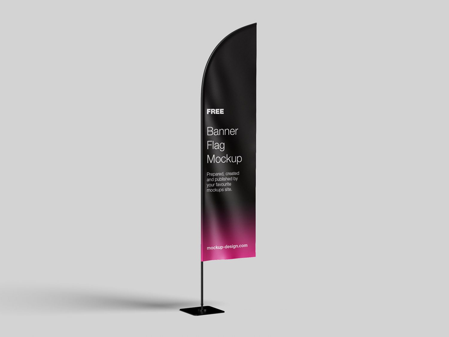 Free Banner Flag Mockup