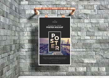 Industrial Advertising Poster Free Mockup