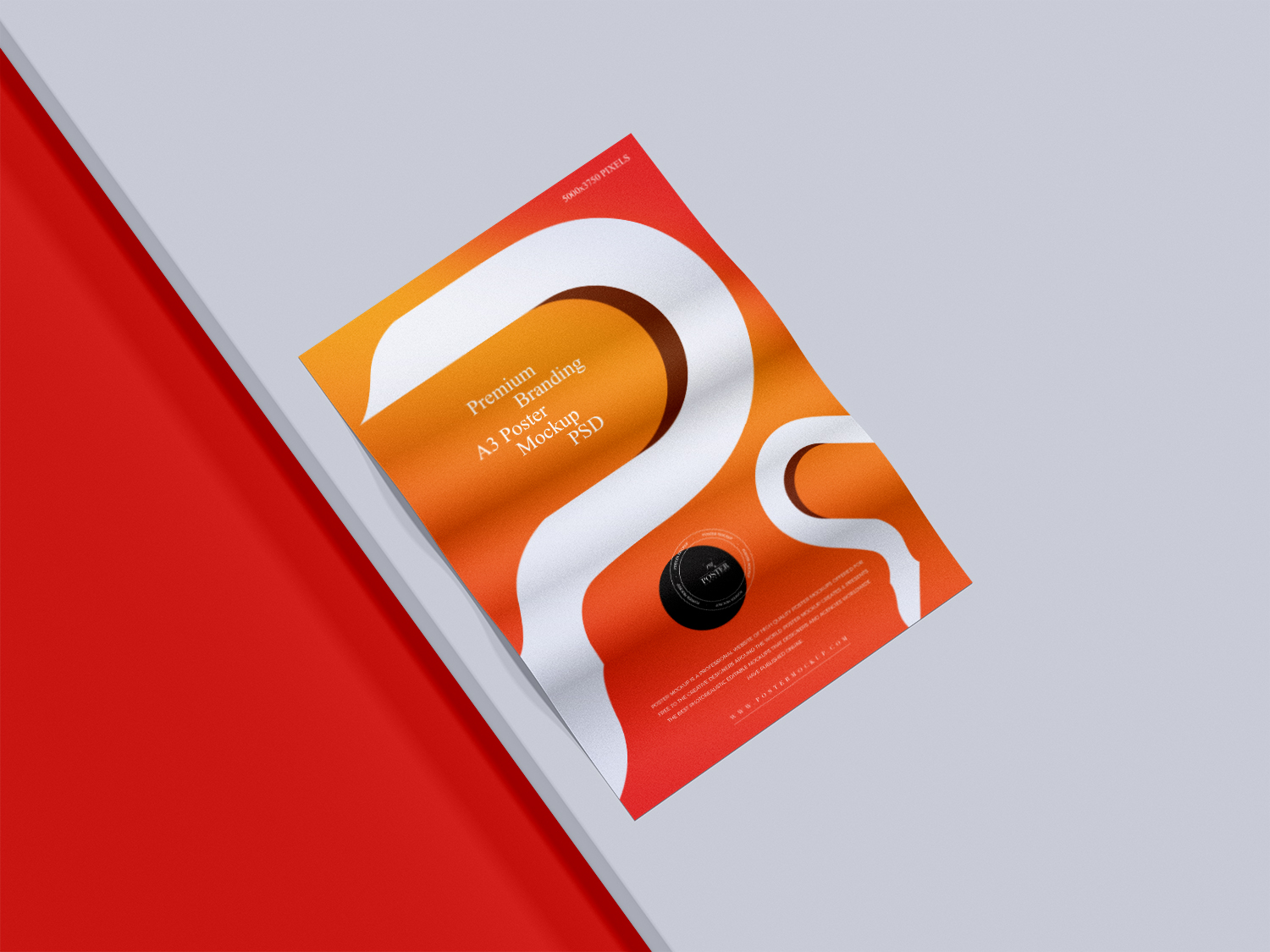 Branding A3 Poster Free Mockup