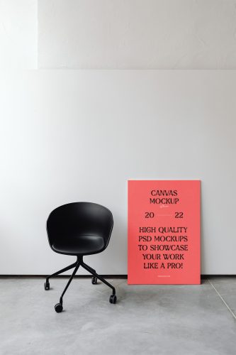 Canvas in Studio Free Mockup