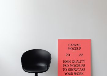 Canvas in Studio Free Mockup