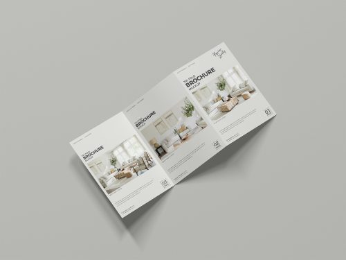 Free A4 Size Tri-Fold Brochure Mockup