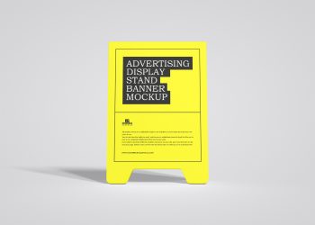 Free Advertising Display Stand Banner Mockup